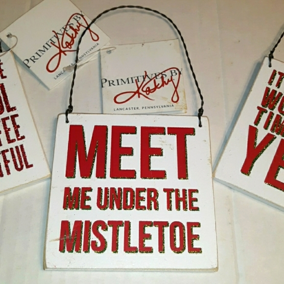 NWT Lot of 3 Primitives By Kathy wood Ornaments - Picture 3 of 15